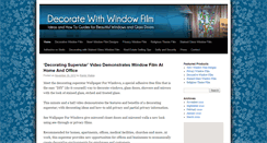 Desktop Screenshot of decoratewithwindowfilm.com